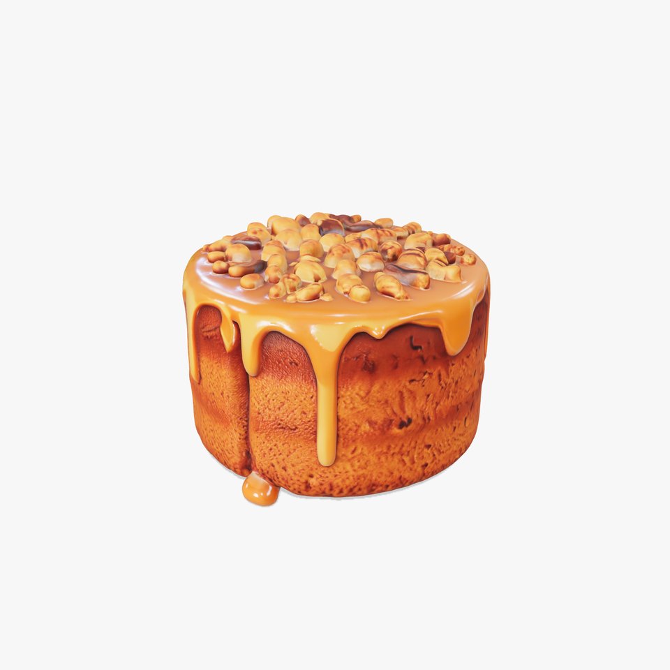 Caramel Nut Cake model pack